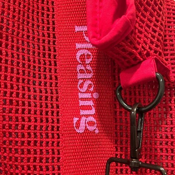 Harry Styles Pleasing Red / Pink Pop Up Shop Exclusive Mesh Tote Bag - Picture 4 of 5